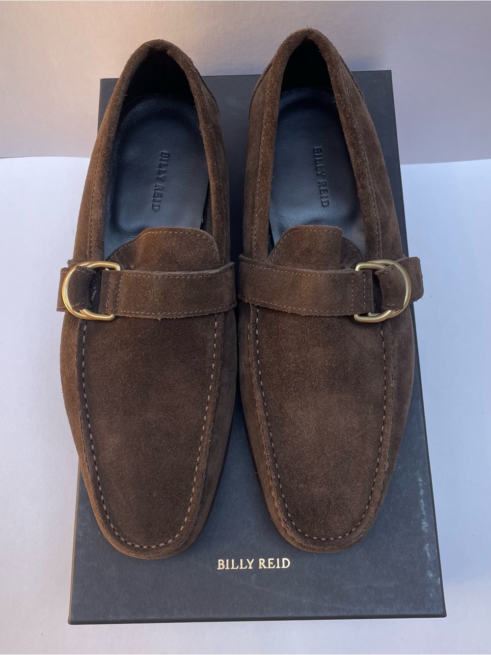 Billy Reid D Ring Men's Suede Driving Loafers New In Box